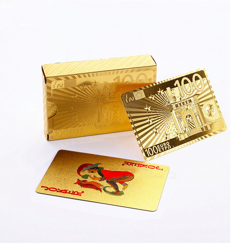 定制(zhì)金(jīn)箔塑料紀念撲克